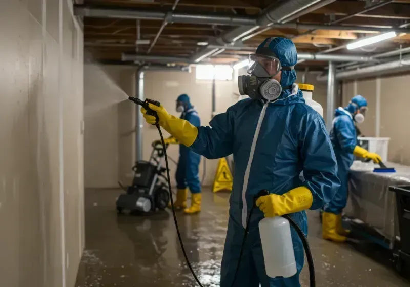 Basement Sanitization and Antimicrobial Treatment process in Bannock County, ID