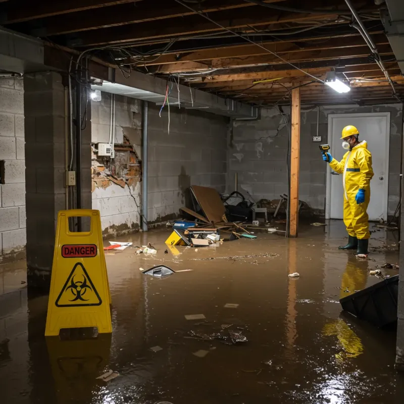 Flooded Basement Electrical Hazard in Bannock County, ID Property