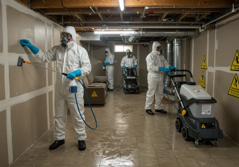 Basement Moisture Removal and Structural Drying process in Bannock County, ID